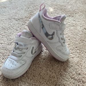 Nike Court Borough Low 2 Baby/Toddler Shoes (size 8C) white/multicolor